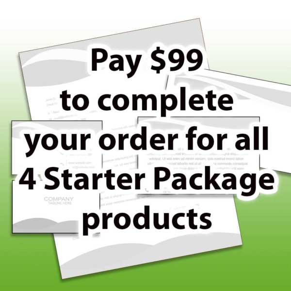 Starter Print Package Payment - best print on demand companies in Canada